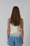 ALLIE SLEEVELESS COLLARED ZIP UP
