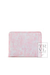 Roadie Medium Zip Pouch - Bunny Toile Pink