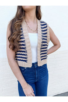  Striped Sweater Vest