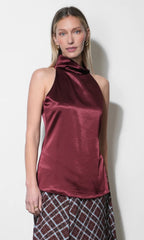 Addison Cowl Funnel Neck Halter Top