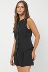 Black Button Vest