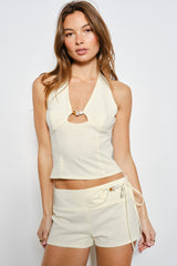 Hannah Beaded Halter Top