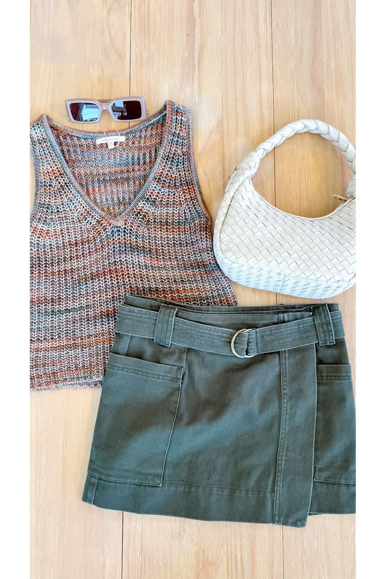 Olive Knit Top