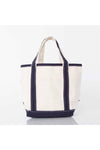 Handy Open Top Canvas Tote - Navy