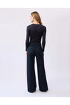 Ember Side Stripe Wide-Leg Jean - Aspen