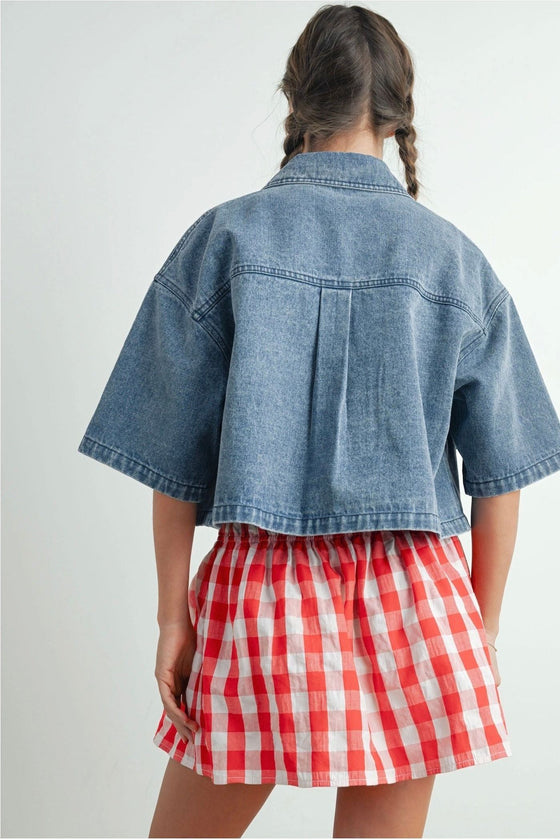 Short Sleeve Denim Jacket