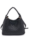 Black Kaia Woven Crossbody