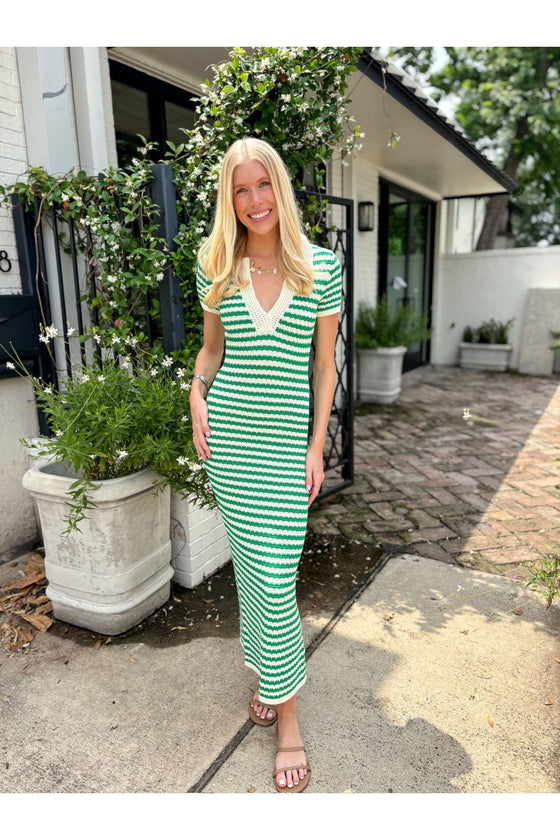 Stripe Knit Midi