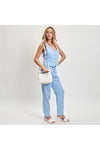 White Kaia Woven Crossbody