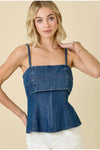 DENIM BABYDOLL TOP