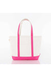 Medium Classic Canvas Zip Tote - Hot Pink