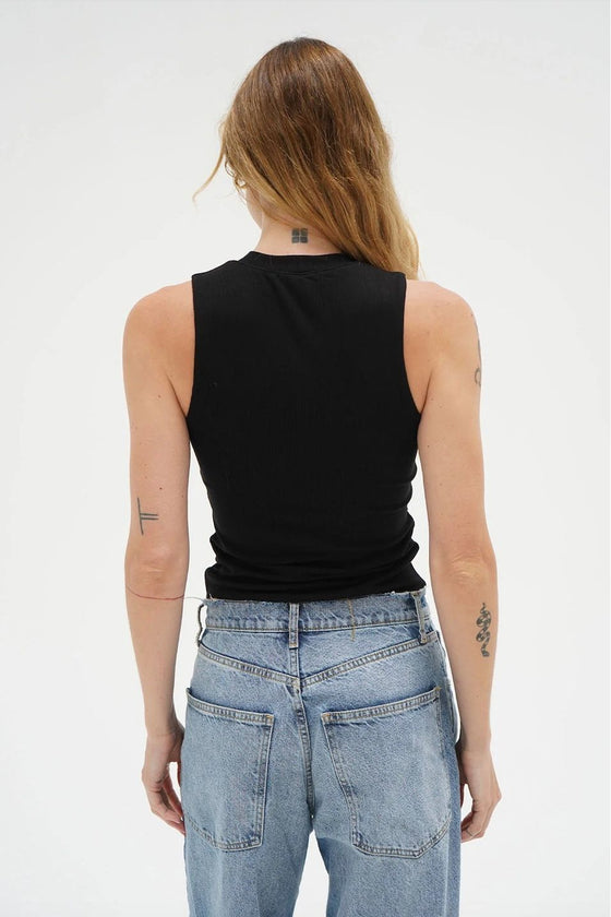 Black Ribbed Tank