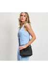 Black Kaia Woven Crossbody
