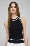 Black Contrast Knit