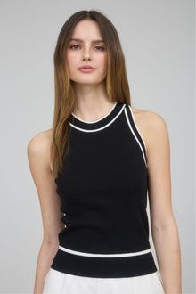  Black Contrast Knit