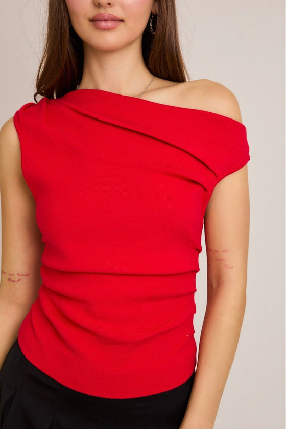 Red Off Shoulder Top