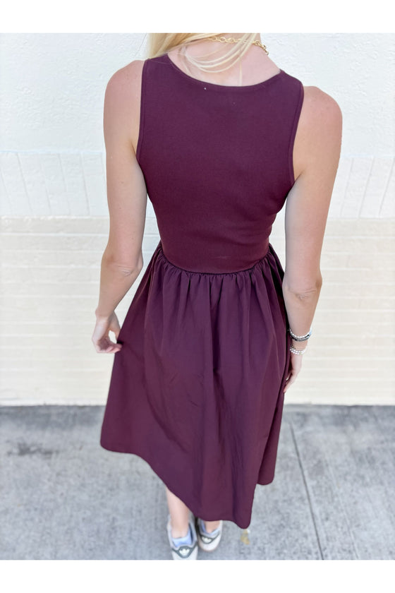 Mixed Media Midi Dress