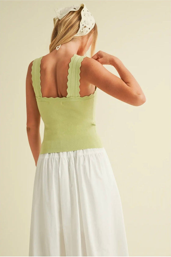 Melon Scallop Top