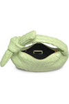 Lizbeth Pistachio Woven Knot Clutch