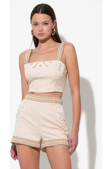  Traci Embroidered Cropped Top