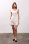 Square Neck Linen Top