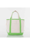 Handy Open Top Canvas Tote - Grass Green