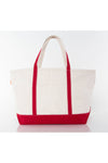 Large Classic Canvas Zip Tote - Red