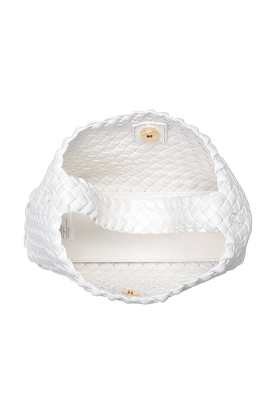 White Kaia Woven Crossbody