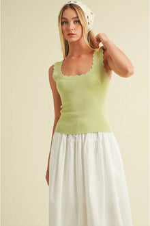  Melon Scallop Top