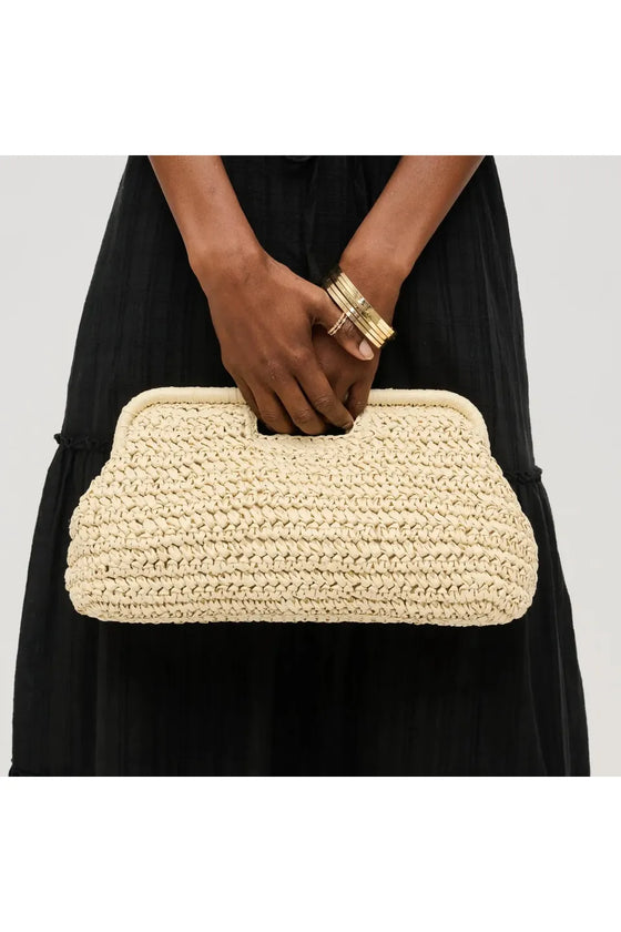 Triana Straw Frame Clutch