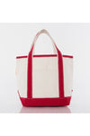 Handy Open Top Canvas Tote - Red