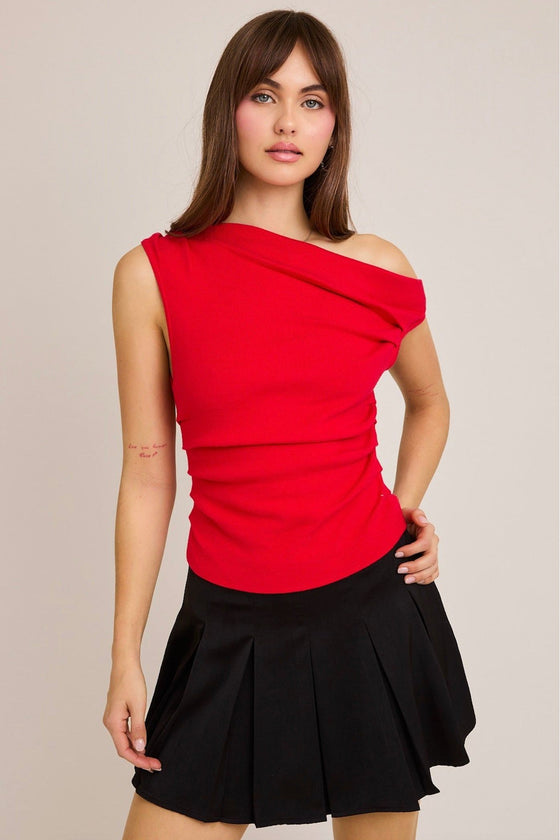 Red Off Shoulder Top