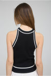 Black Contrast Knit