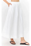 Ana Poplin A Line Midi Skirt