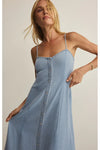 Angel Eyes Twill Midi Dress