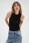 Black Ribbed Tank