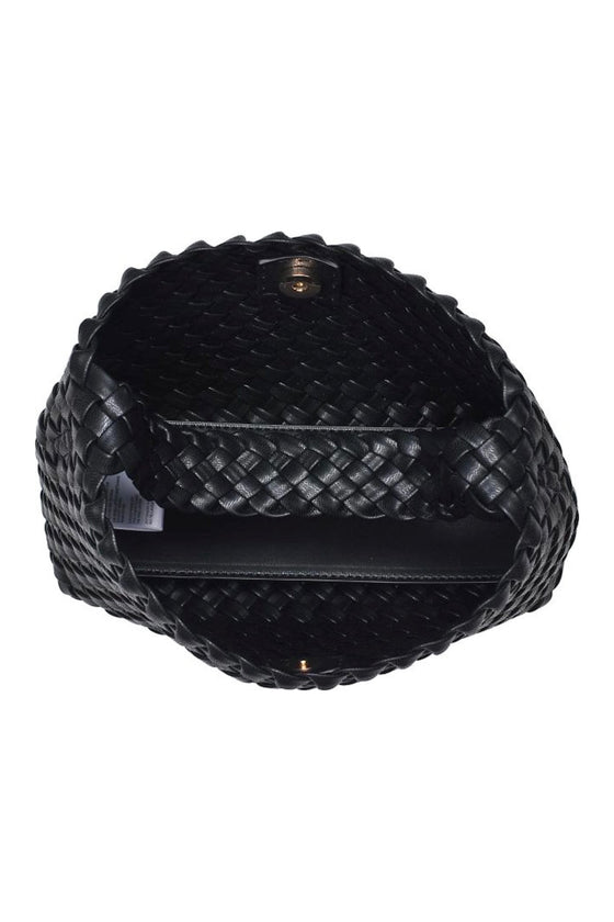 Black Kaia Woven Crossbody