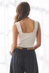 White Scallop Top