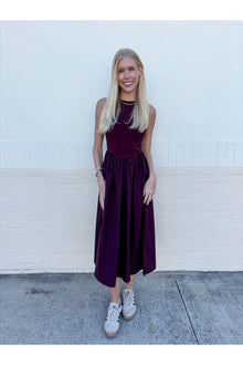  Mixed Media Midi Dress