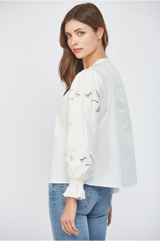 Lace Cutout Blouse