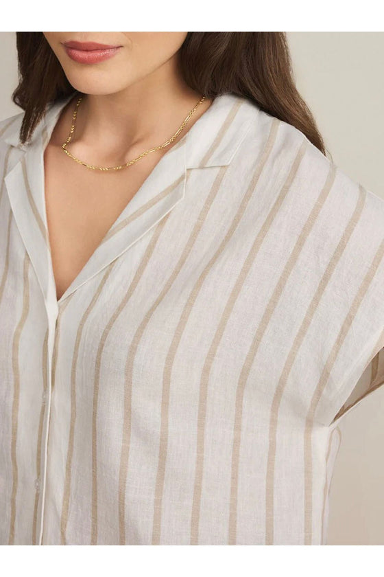 Parallel Button Down Top