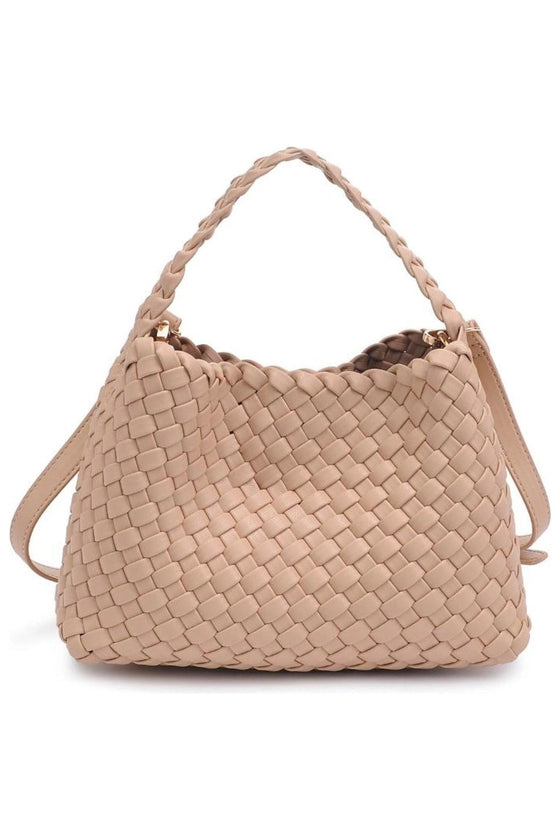 Natural Kaia Woven Crossbody