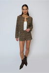 BILLIE PLAID JEWEL NECK JACKET