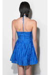Callie Embroidered Halter Mini Dress