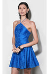 Callie Embroidered Halter Mini Dress