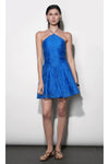 Callie Embroidered Halter Mini Dress