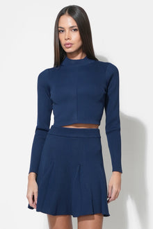  Carrie High Neck Long Sleeve Knit Top