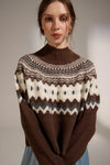 Chocolate Cinnamon Turtleneck Sweater