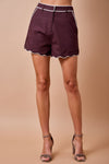 Clover Scalloped Hem Shorts