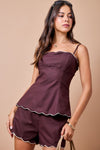 Hattie Sleeveless Scalloped Hem Top